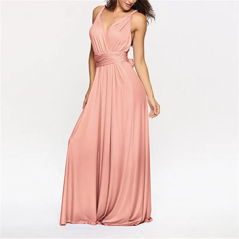 Sexy backless criss cross floor-length dress | evening gowns long prom dress