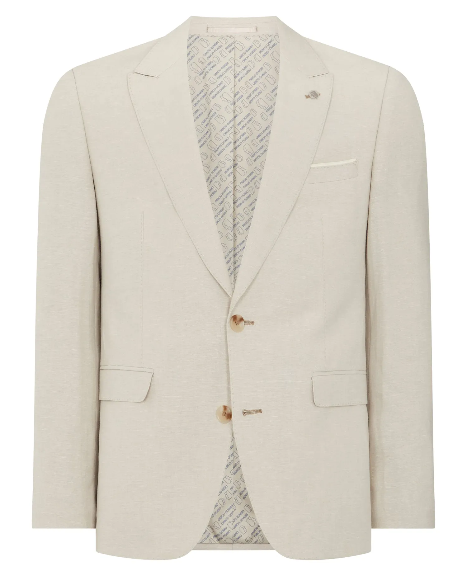 Slim Fit Linen-Blend Suit