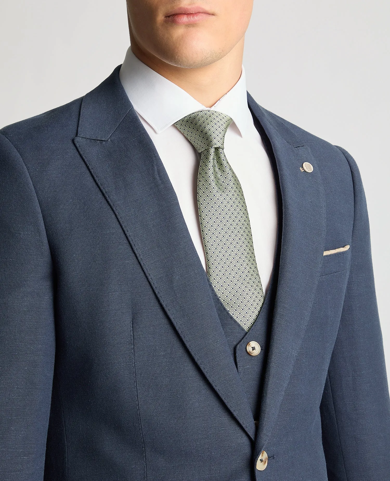 Slim Fit Linen-Blend Suit