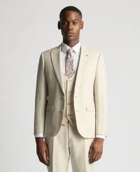 Slim Fit Linen-Blend Suit