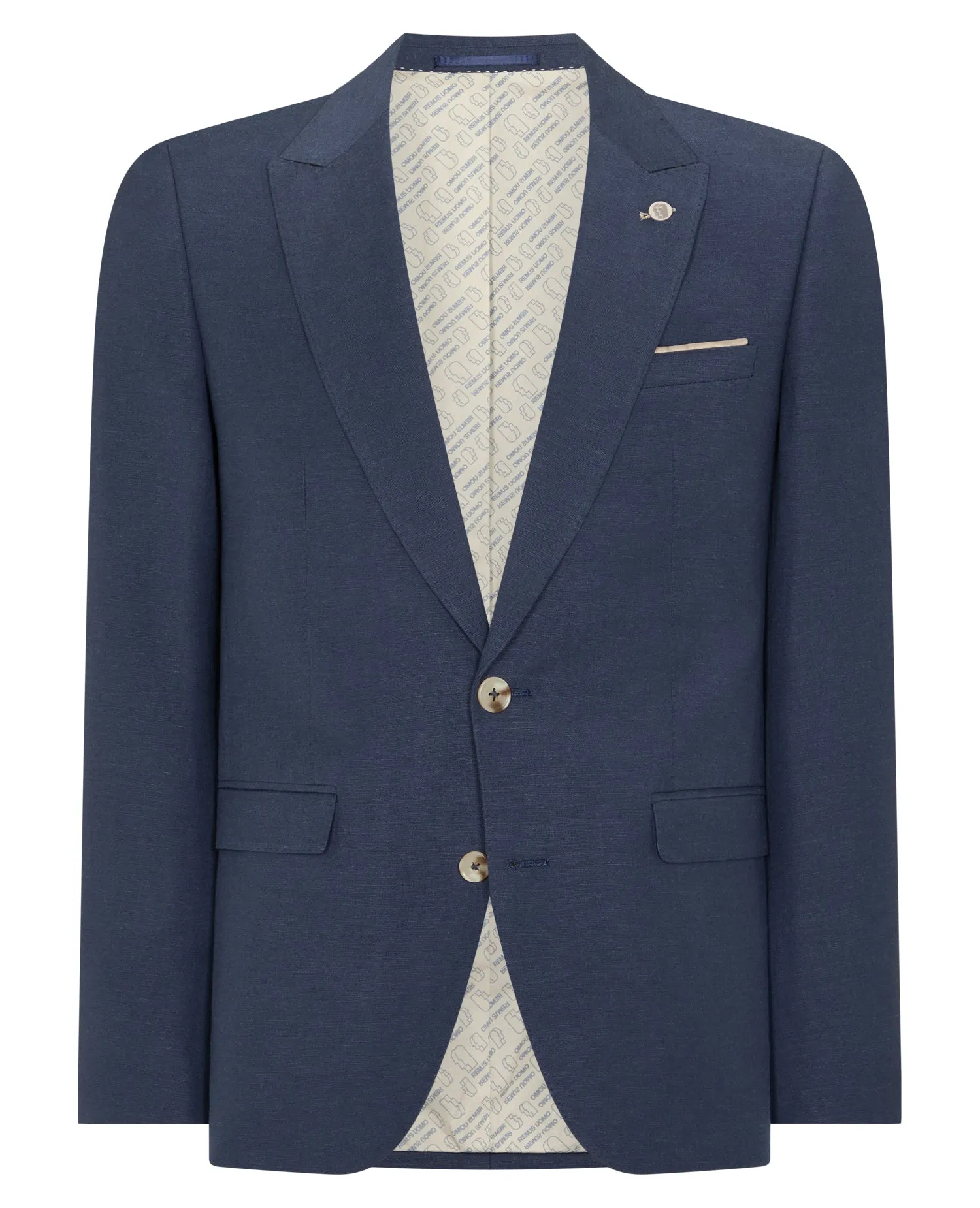 Slim Fit Linen-Blend Suit