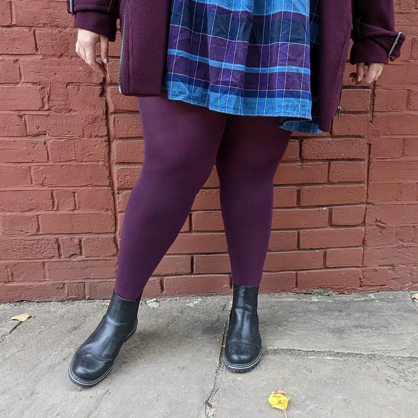 Super Opaque 120 Den Tights - Plum