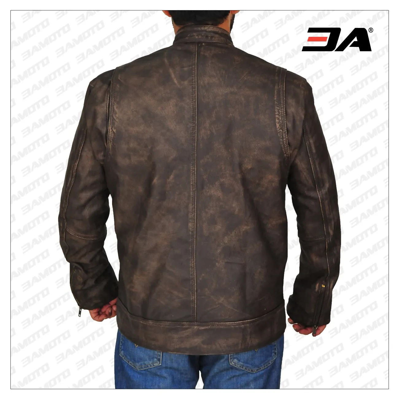 The Rock Distressed Brown Leather Jacket