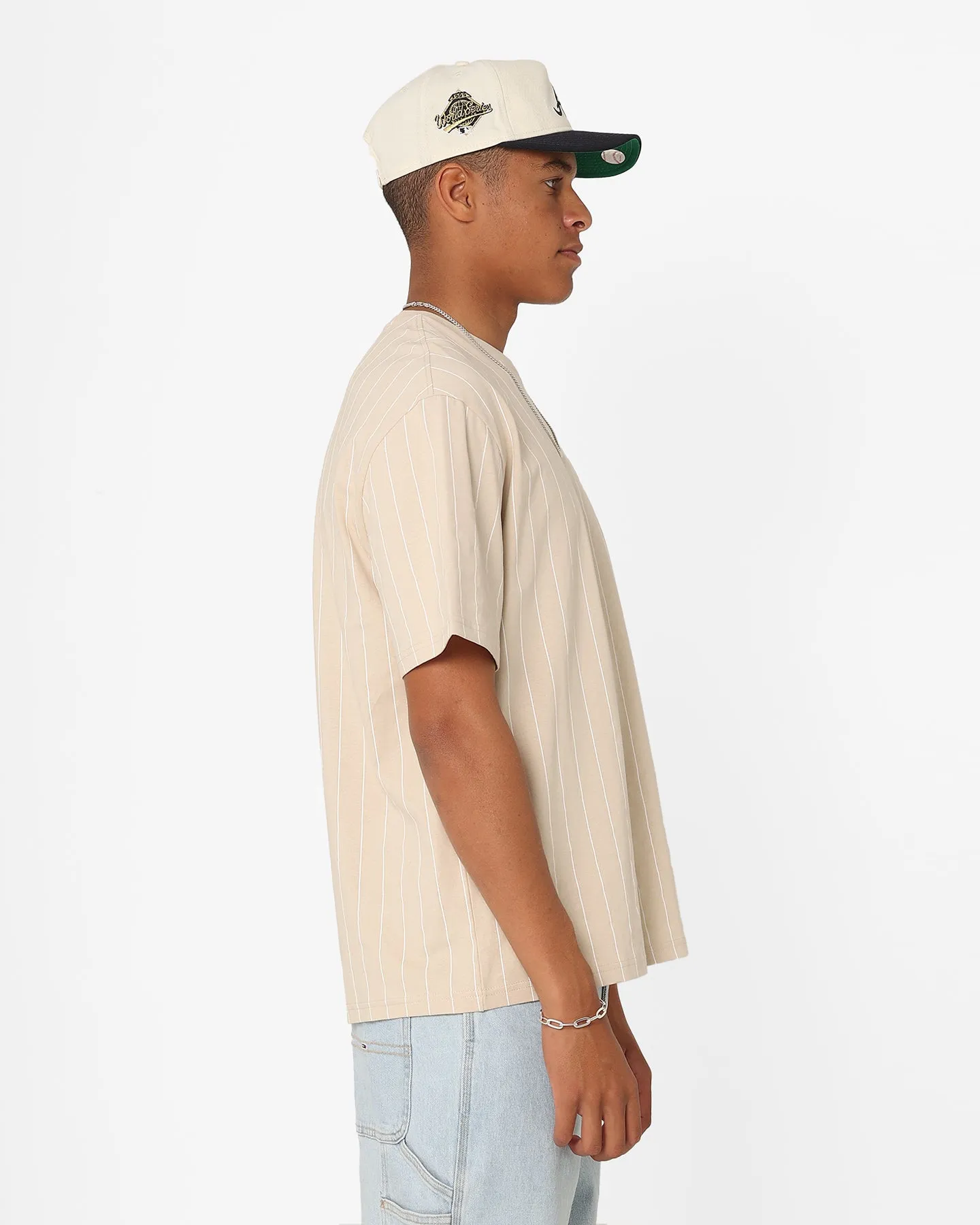 Tommy Jeans Pinstripe T-Shirt Classic Beige