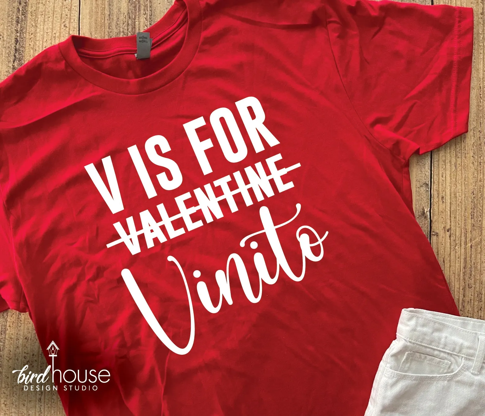 V is for Vinito, Funny Valentine's Day Shirt