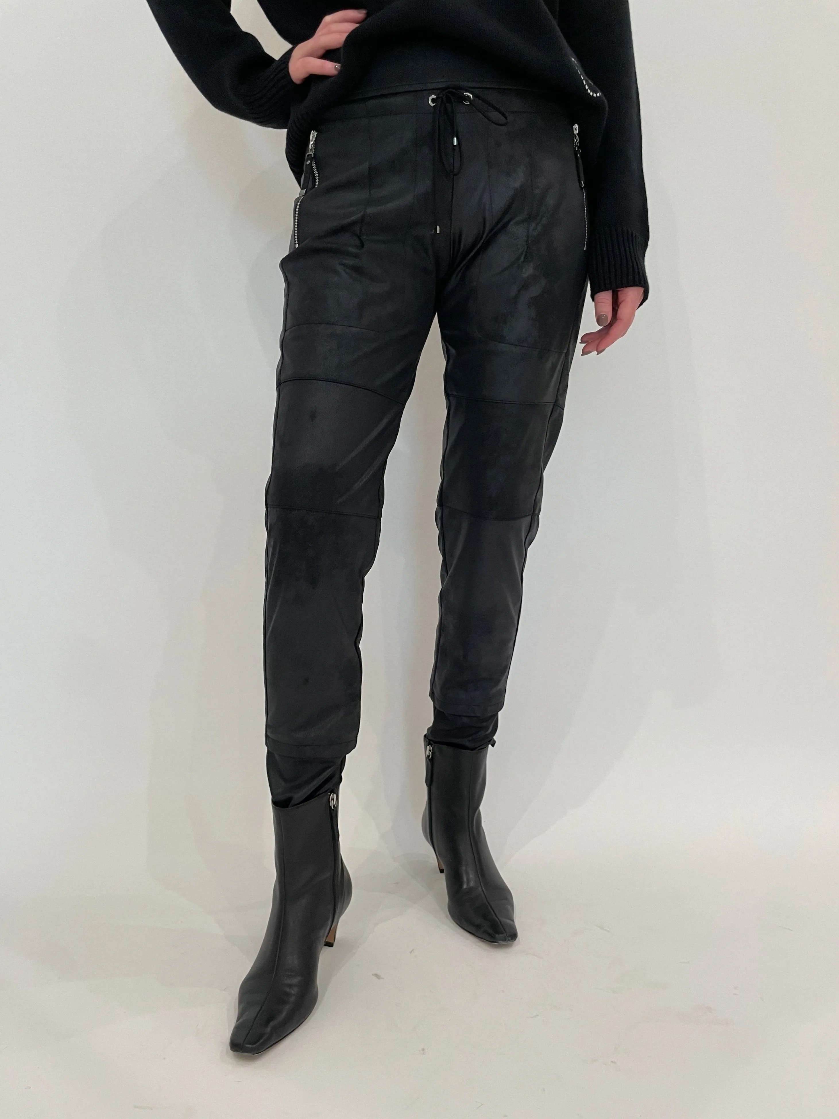 Vegan Leather Candy Pants - Black