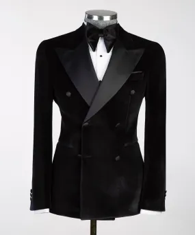 Velvet Tuxedo Jacket Black