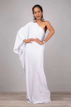 White one shoulder dress