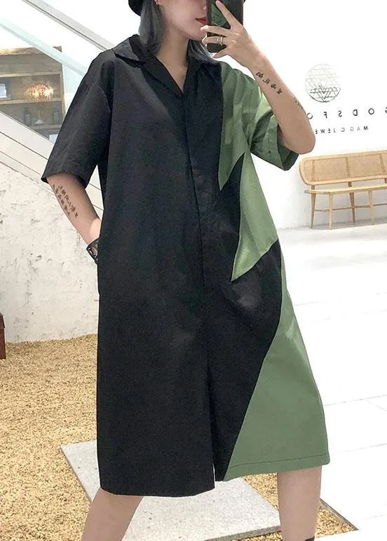 Women's summer patchwork jumpsuit loose ming harem pants