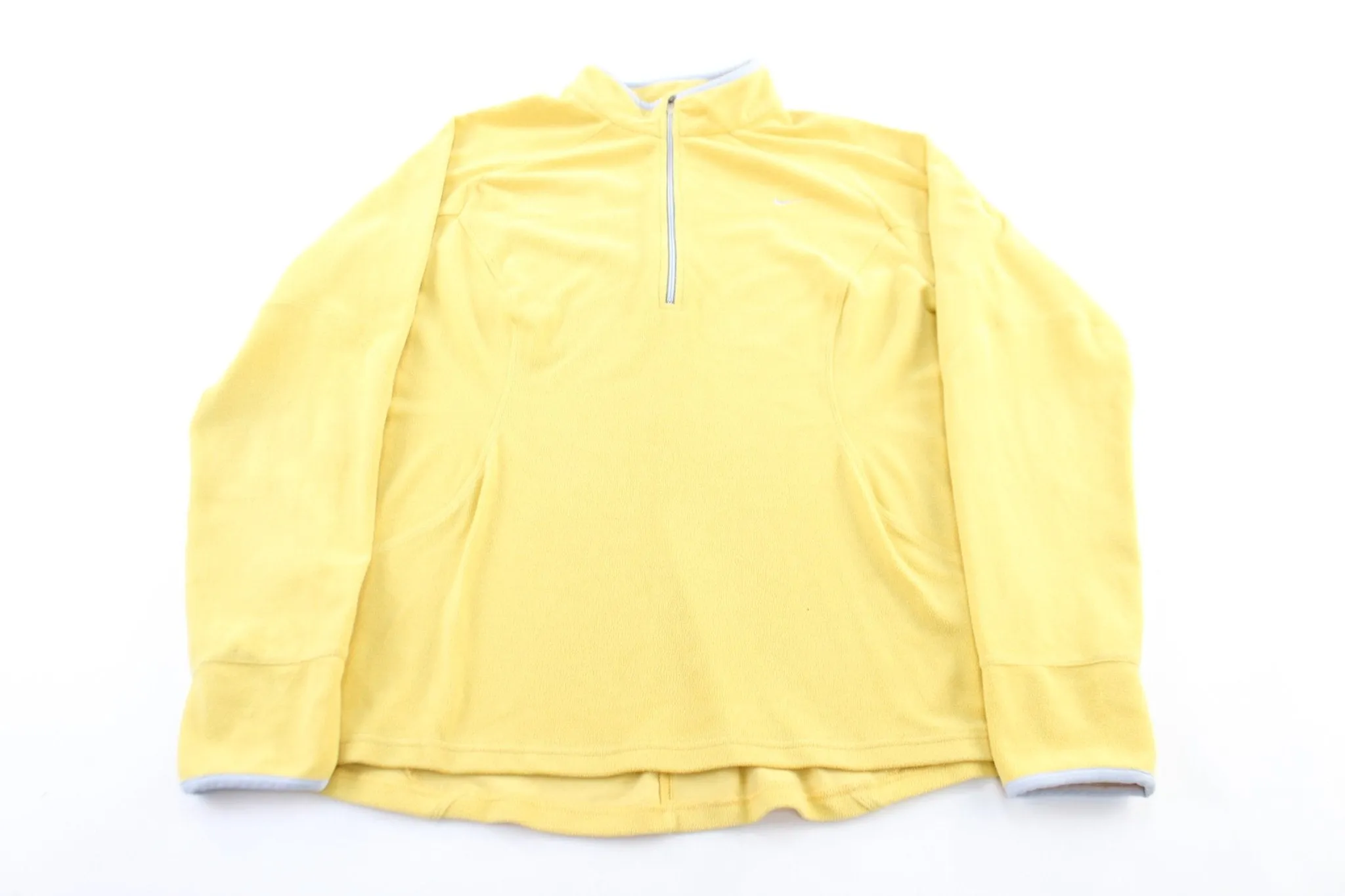 Women's Y2K Nike Embroidered Logo Yellow Zip Up Jacket