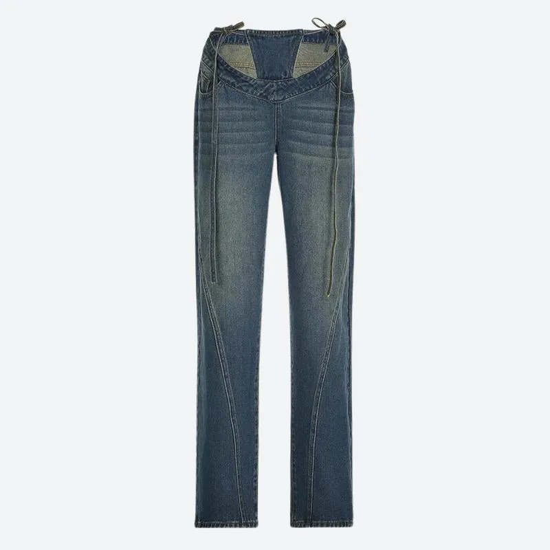 Y2K Star Pockets High Waist Jeans